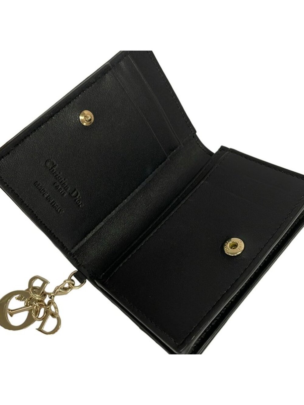 Dior Business Card Holder Lady Black Lambskin - Picture 3 of 5